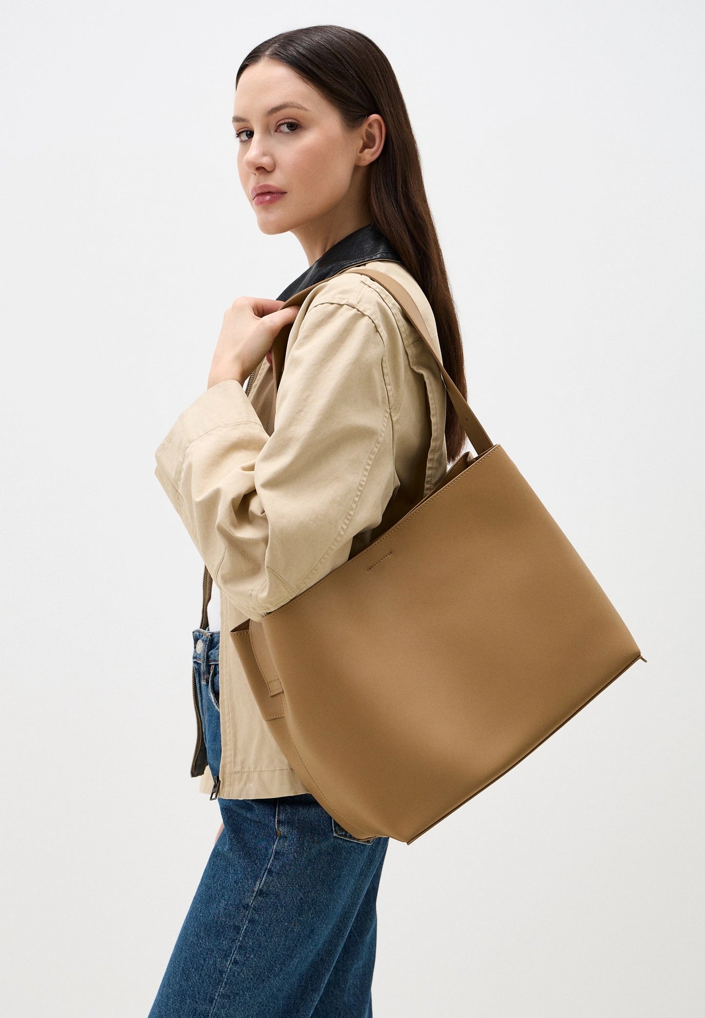 Nia Tote Midi - Latte
